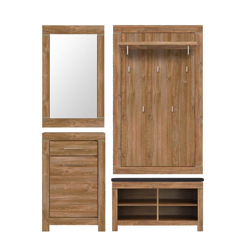 Gent előszoba szett, 4 elemes, stirlig tölgy