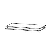 9673 Belső polc szett 2db-os, 90cm széles tolóajtós elembe (ZB1.1)