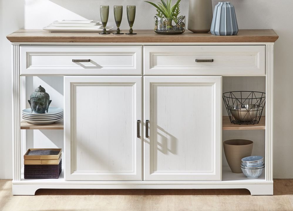 Jillana komód UH21, Fehér / Artisan tölgy, 171x102x48 cm