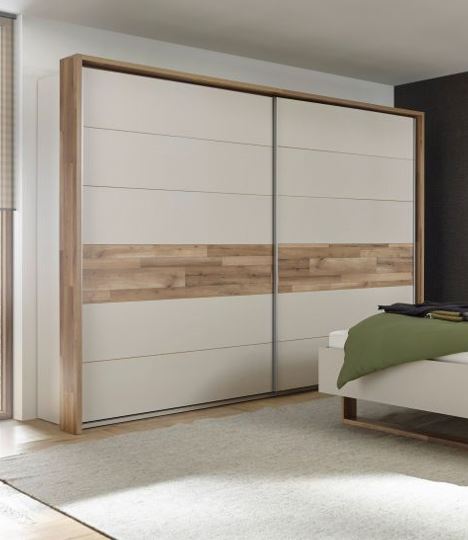 Carla tolóajtós szekrény, pezsgő/ hegyi tölgy, 270x210x60cm