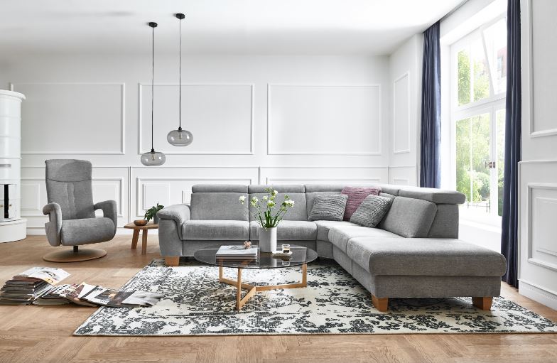 Zenit funkció nélküli sarokgarnitúra, szövet kárpittal, 270x248 cm