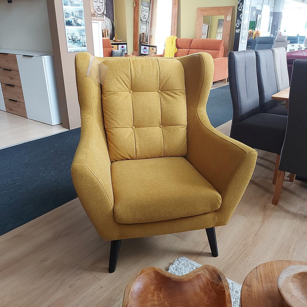 Charles fotel, sárga szövet (I.), fekete láb