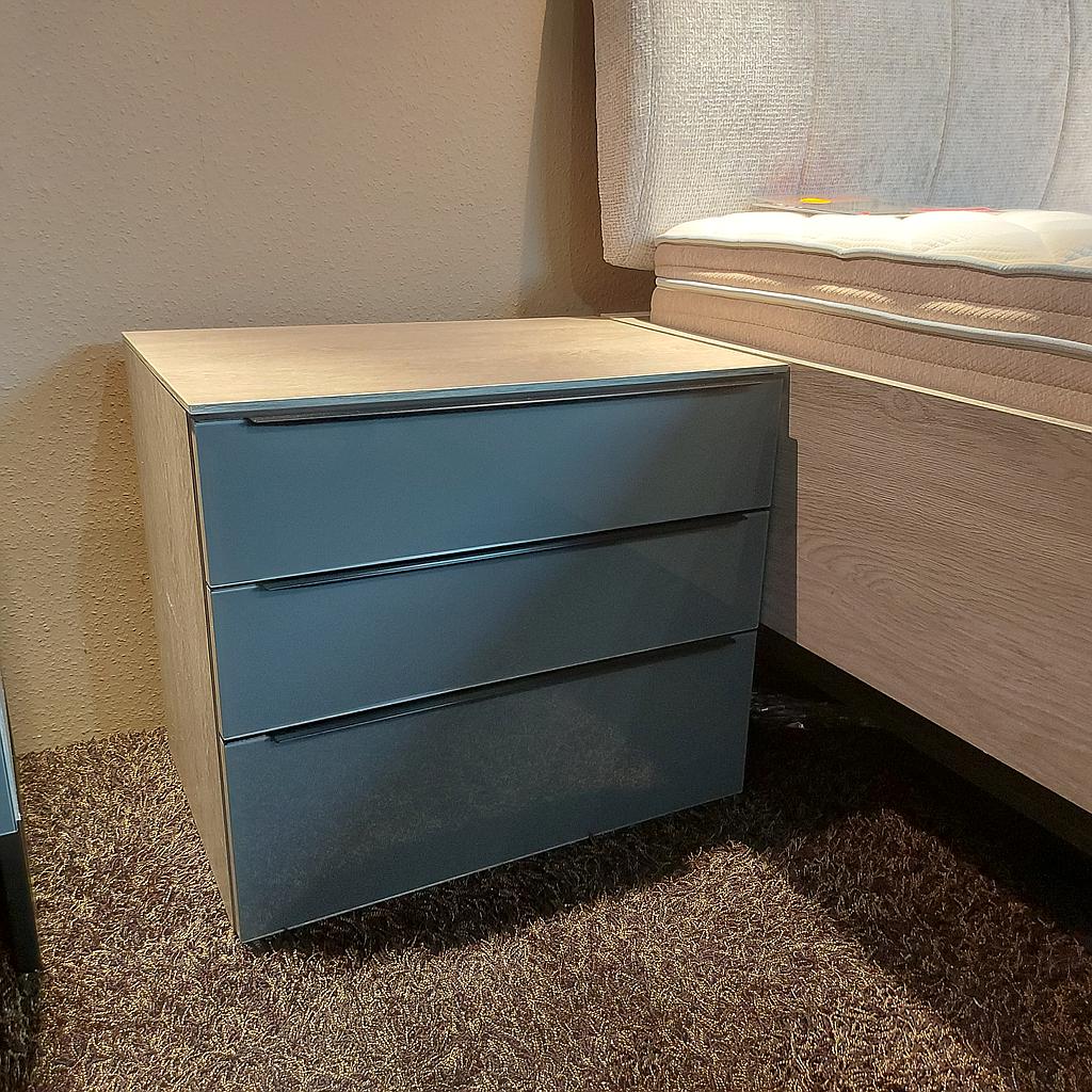 Sonate Prato éjjeliszekrény 58x53x40 cm, Vulkanüveg, szürke tölgy"k"