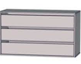 Belső fiók 3-as széles, szürke (Rosso,Festa),98cm