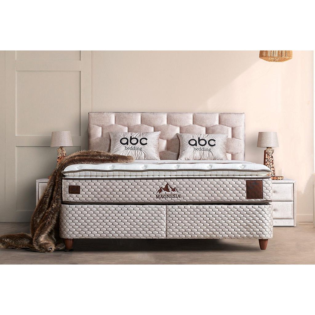 Magnólia boxspring ágyszett (ágyneműtartós ágy matraccal),bézs 180*200cm