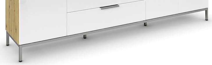 Shine lábazat, króm, 200cm komódhoz