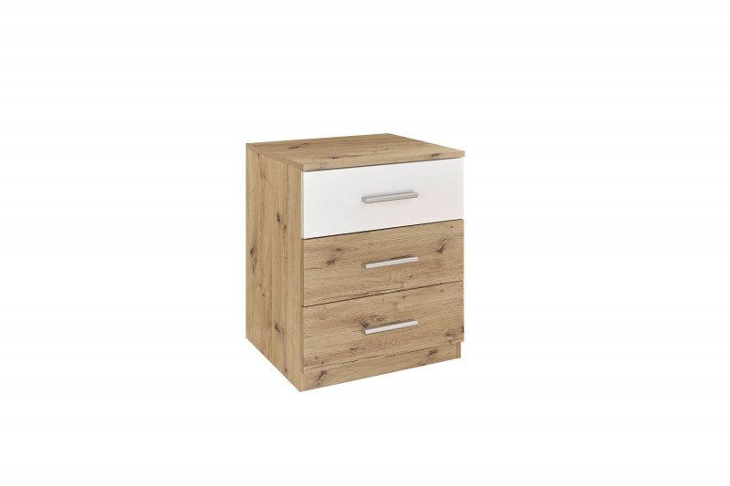Marc éjjeliszekrény, artisan tölgy/fehér, 46x56x41cm