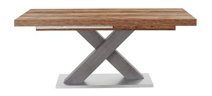 K-System C étkezőasztal X grafit láb 160-210-260x90x76 "ki"