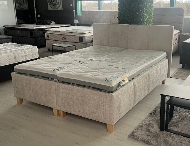 Gino franciaágy 180x200cm ágykeret 2 dobozból ,ágyrács egyben Cremona 02 bézs (D) "AK"