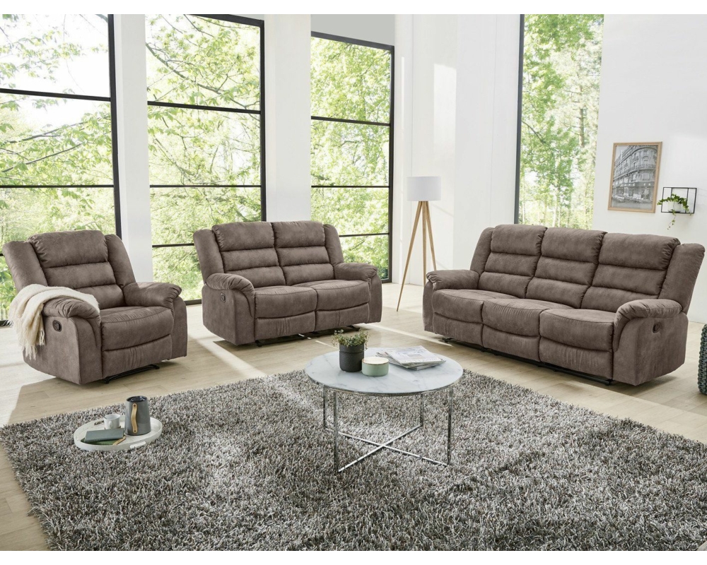 Kassel relax ülőgarnitúra 3-2-1,szürkésbarna