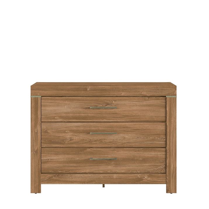 Gent 3fiókos komód, stirling tölgy, 115x85x45 cm