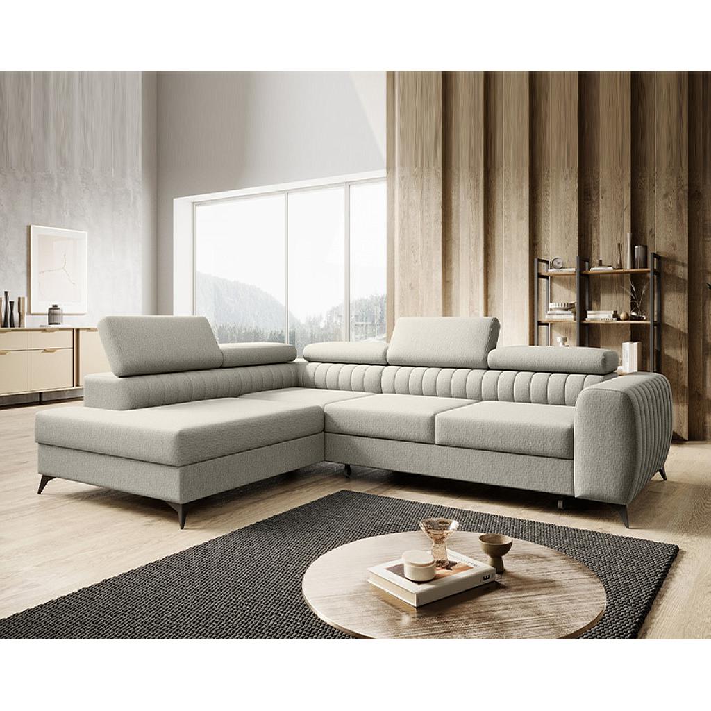 Daisy sarokgarnitúra balos, cream, 270x204 cm