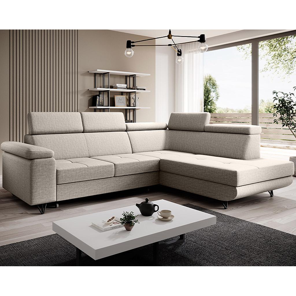 Violet ülőgarnitúra, jobbos, beige, 250x183 cm