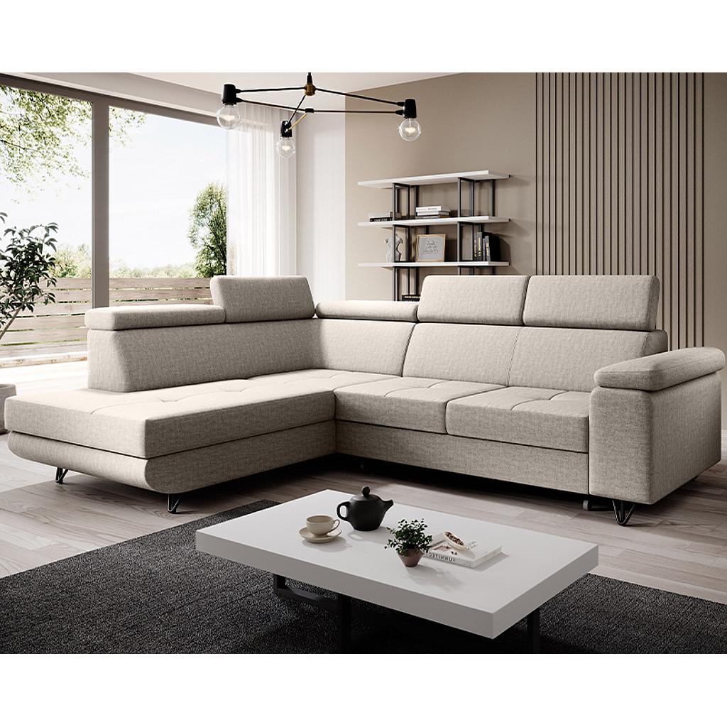 Violet ülőgarnitúra, balos, beige, 250x183 cm