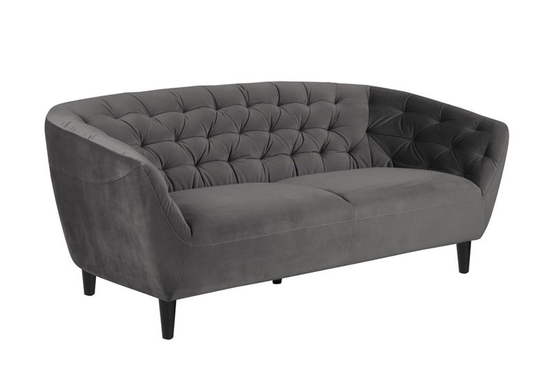 Chester 3 üléses kanapé, bársony szövet, 191x84x78 cm