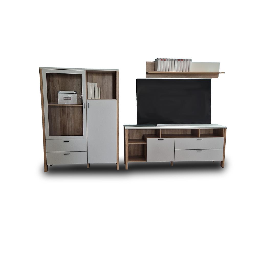 Fatima nappali 3 elemes, Mauvella tölgy/Secret szürke (SZETT)