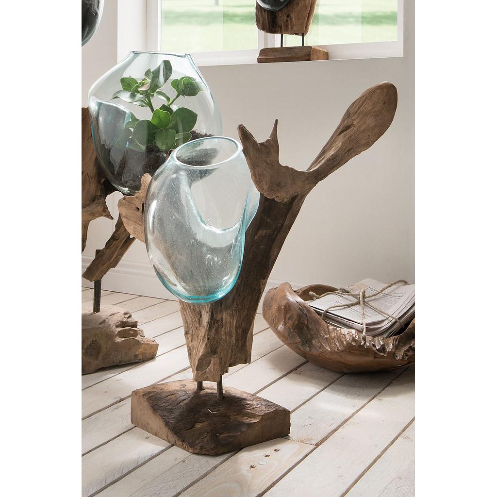 Drop 6 dekoráció, fa-üveg"k"