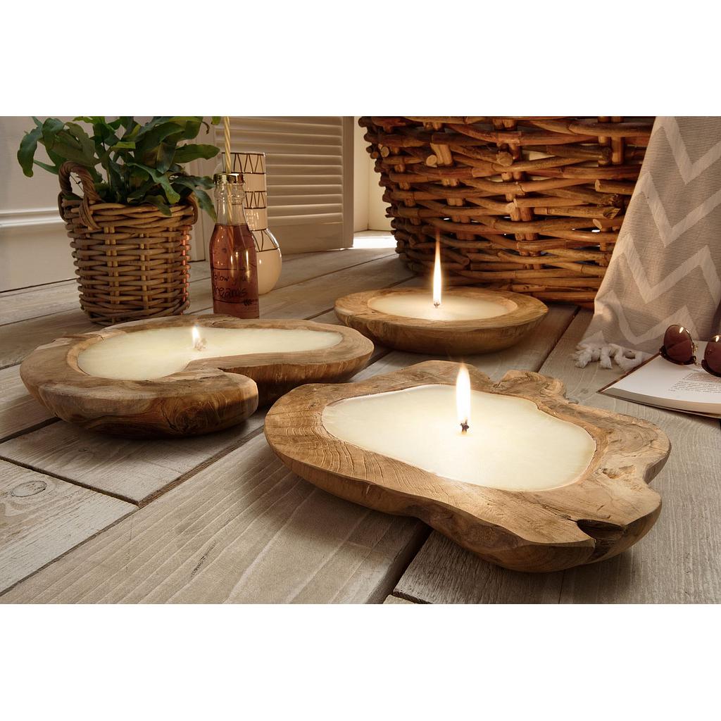 Full gyertyatál, natúr fa"k"