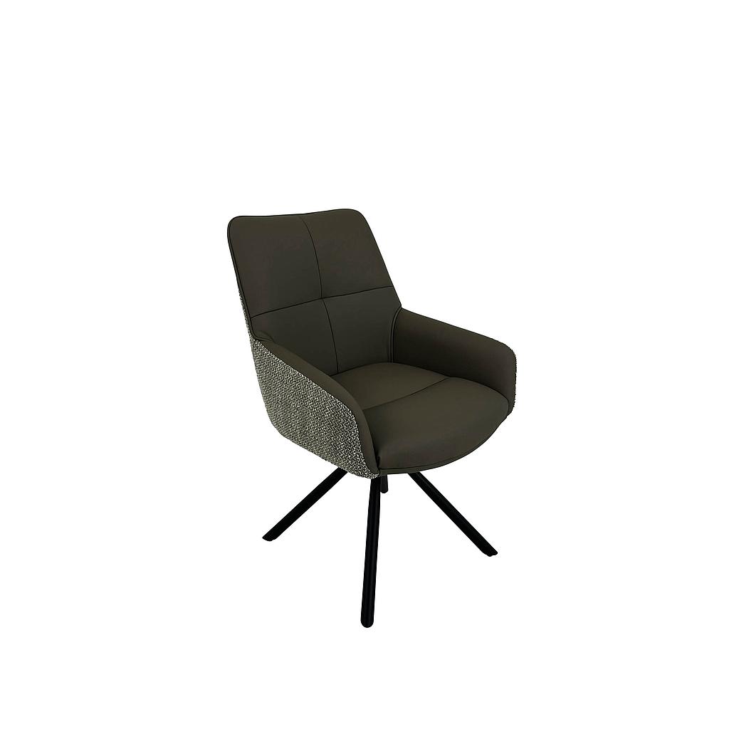 Dubai étkezőszék, kifordulós, valódi bőr, cappucino