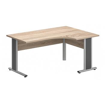 D-Line Classic AVA fémlábas 160/120 sarkos operatív asztal, jobbos, szil, 160x74x120 cm