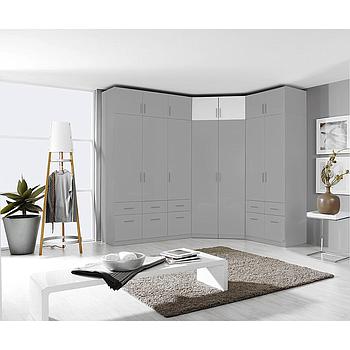 Normie rátét elem sarok 2 ajtós fehér/MF fehér117x39x117 cm