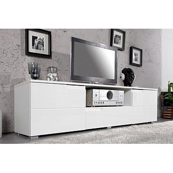 Lidia TV-állvány magasfényű fehér, 165x42x40 cm"k"