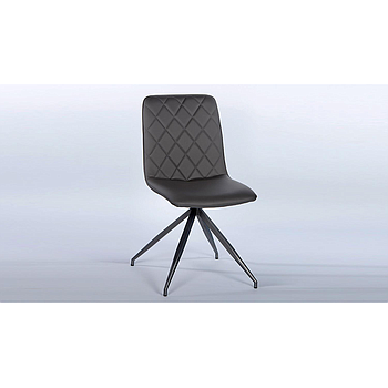 Lisa szék,szürke textilbőr,  antracit láb"ki"