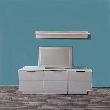 Medan-31 TV-állvány, fehér, 180x61x44 cm "k"