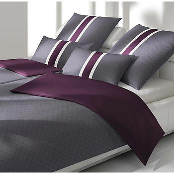E14AV528E Joop! signature ágynemű szett, bordó szürke 100% pamut