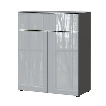 Oakland komód, 1fiókos,2 ajtós, üveg front