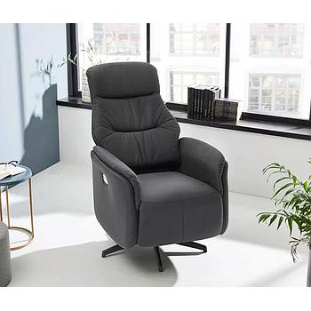 Dolomit relax fotel vintage fekete,motoros funkcióval