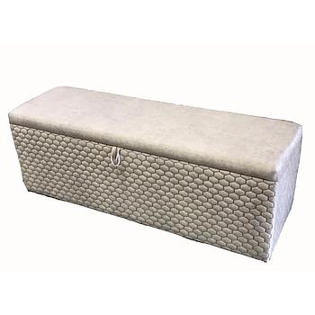 Bábel tárolós ülőpad, Magnólia beige, 140x49x43 cm