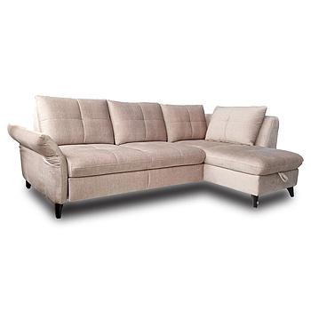 Slide sarokgarnitúra, ággyal, ágyneműtartóval, jobbos, Cosy beige 02," B" 259x162cm