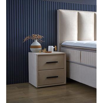 Kolibri éjjeliszekrény 2 fiókos, beige, 45x50x50 cm