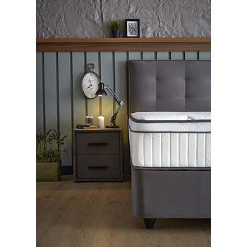 Milano éjjeliszekrény 2 fiókos, szürke, 45x50x50 cm