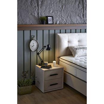 Milano éjjeliszekrény 2 fiókos, beige, 45x50x50 cm