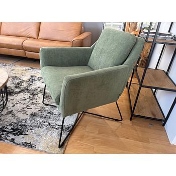 Simon fotel fekete fém láb,zöld