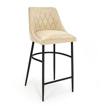 Astra bárszék,W steppelt ,65cm, fekete fém láb, BEIGE (Amb.)